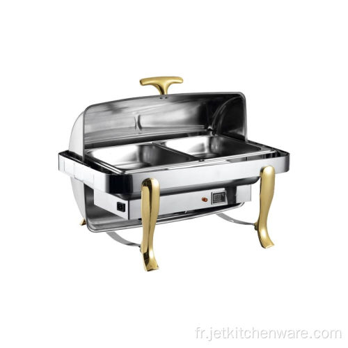 Chafing Dish de luxe doré de style électrique pour Weddin